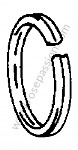 P273180 - Ranura de aceite anillo para Porsche 356a • 1957 • 1500 carrera gt (547 / 1) • Coupe a t2 • Caja manual de 4 velocidades