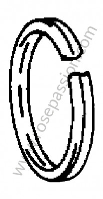 P273180 - Ranhura do oleo anel para Porsche 356a • 1956 • 1500 carrera gs (547 / 1) • Coupe a t1 • Caixa manual 4 velocidades