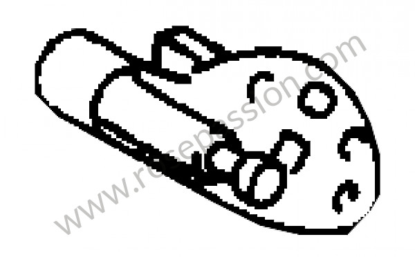 P273576 - Hendel mit kabelsteun voor Porsche 356B T6 • 1962 • 2000 carrera gs (587 / 1) • Cabrio b t6 • Manuele bak 4 versnellingen