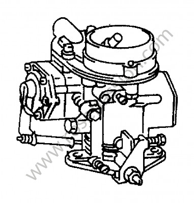 P273645 - Carburettor for Porsche 356a • 1959 • 1600 s (616 / 2 t2) • Cabrio a t2 • Manual gearbox, 4 speed