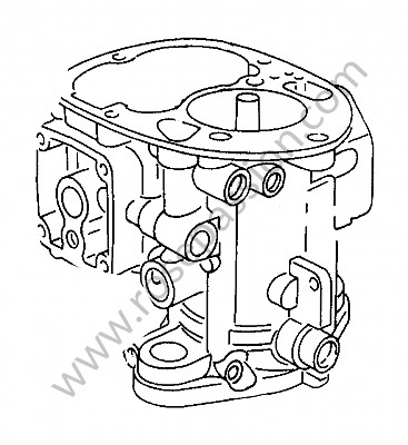 P273697 - Carburateur behuizing voor Porsche 356a • 1959 • 1600 s (616 / 2 t2) • Cabrio a t2 • Manuele bak 4 versnellingen