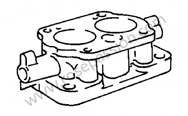 P273734 - Caja de la mariposa sin eje de la mariposa y componentes para Porsche 356a • 1955 • 1300 s (589 / 2) • Coupe a t1 • Caja manual de 4 velocidades