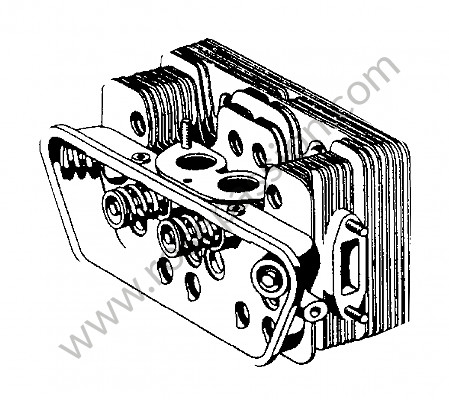 P273867 - Zylinderkopf mit ventilen einbaufertig für Porsche 356B T5 • 1961 • 1600 super 90 (616 / 7 t5) • Karmann hardtop coupe b t5 • 4-gang-handschaltgetriebe