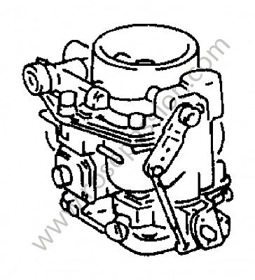 P273927 - Carburettor for Porsche 356a • 1955 • 1300 s (589 / 2) • Speedster a t1 • Manual gearbox, 4 speed