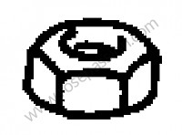P274136 - Tuerca hexagonal para Porsche 356C • 1965 • 1600 c (616 / 15) • Cabrio c • Caja manual de 4 velocidades