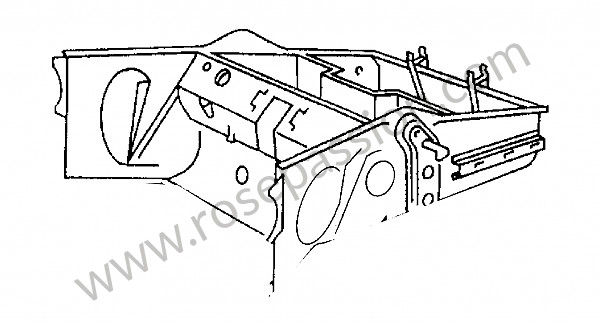 P274225 - Frame front part for Porsche 356a • 1957 • 1600 s (616 / 2 t2) • Speedster a t2 • Manual gearbox, 4 speed