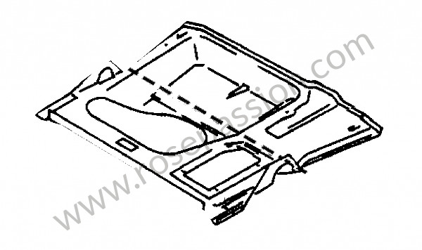 P274291 - Tank compartment floor for Porsche 356B T6 • 1961 • 1600 s (616 / 12 t6) • Karmann hardtop coupe b t6 • Manual gearbox, 4 speed