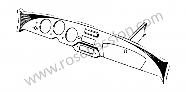 P274434 - Painel de comandos com tampa do porta-luvas para Porsche 356a • 1955 • 1600 (616 / 1) • Coupe a t1 • Caixa manual 4 velocidades