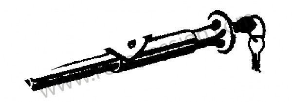 P274711 - Serrure avec 2 clés secondaires pour Porsche 356B T6 • 1961 • 1600 (616 / 1 t6) • Roadster b t6 • Boite manuelle 4 vitesses