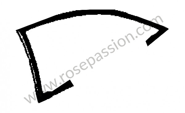 P275106 - Profiel rubber voor Porsche 356B T5 • 1960 • 1600 super 90 (616 / 7 t5) • Cabrio b t5 • Manuele bak 4 versnellingen