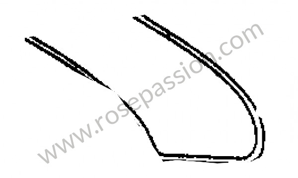 P275124 - Metade do quadro deco. para Porsche 356B T5 • 1961 • 1600 super 90 (616 / 7 t5) • Karmann hardtop coupe b t5 • Caixa manual 4 velocidades