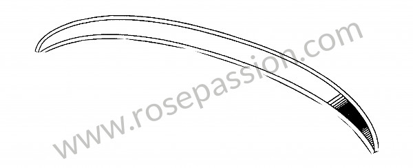 P275259 - Profiellijst mit bekleding farbangabe erforderlich voor Porsche 356a • 1955 • 1600 s (616 / 2) • Coupe a t1 • Manuele bak 4 versnellingen