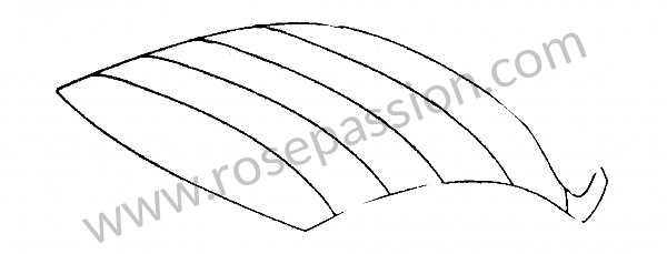 P275404 - Revestimiento del techo cuero artificial para Porsche 356B T6 • 1961 • 1600 (616 / 1 t6) • Karmann hardtop coupe b t6 • Caja manual de 4 velocidades