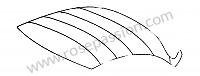 P275404 - Forro do tejadilho cabedal artificial para Porsche 356a • 1958 • 1600 s (616 / 2 t2) • Cabrio a t2 • Caixa manual 4 velocidades