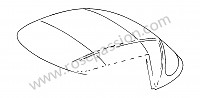 P275582 - Garniture de capote 356 roadster sans ciel de toit qualité matériel origine noir ( autre couleur sur demande) pour Porsche 356B T5 • 1959 • 1600 s (616 / 2 t5) • Roadster b t5 • Boite manuelle 4 vitesses
