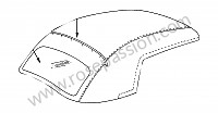 P275585 - Toile de capote avec lunette AR pour Porsche 356a • 1959 • 1600 carrera gs (692 / 2) • Cabrio a t2 • Boite manuelle 4 vitesses