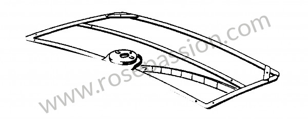 P275673 - Quadro do tejadilho completo para Porsche 356C • 1965 • 1600 sc (616 / 16) • Coupe reutter c • Caixa manual 4 velocidades