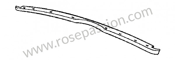 P275691 - Rail d'étanchéité pour Porsche 356B T5 • 1960 • 1600 s (616 / 2 t5) • Coupe b t5 • Boite manuelle 4 vitesses