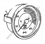P275995 - Tachometer  356 bc 1600 600 a 6000 ( zone rouge 4500-5000) for Porsche 356C • 1964 • 1600 c (616 / 15) • Cabrio c • Manual gearbox, 4 speed