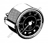 P276004 - Tachometer for Porsche 356B T6 • 1962 • 1600 super 90 (616 / 7 t6) • Roadster b t6 • Manual gearbox, 4 speed