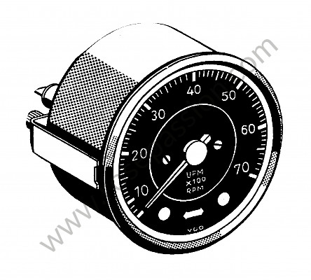 P276004 - Tachometer for Porsche 356B T6 • 1962 • 1600 s (616 / 12 t6) • Coupe karmann b t6 • Manual gearbox, 4 speed