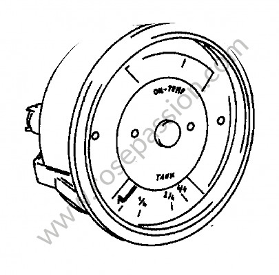 P276011 - Instrument cluster 356 bt6 61-62 6 volts for Porsche 356B T5 • 1959 • 1600 (616 / 1 t5) • Cabrio b t5 • Manual gearbox, 4 speed