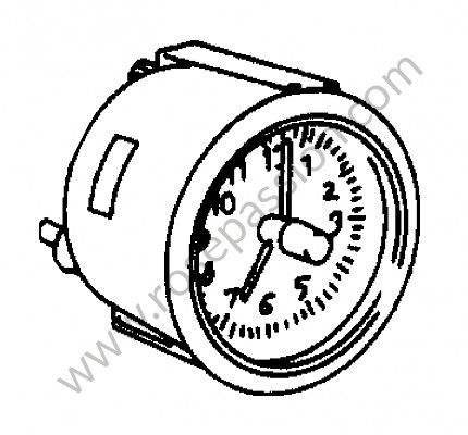 P276025 - Clock  6 volts 356 bt6-c for Porsche 356B T6 • 1963 • 2000 carrera gt (587 / 2) • Coupe reutter b t6 • Manual gearbox, 4 speed
