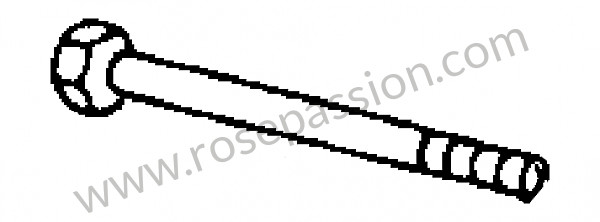 P277091 - Parafuso hexagonal para Porsche 356a • 1955 • 1500 carrera gt (547 / 1) • Speedster a t1 • Caixa manual 4 velocidades