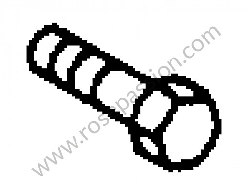 P277201 - Hexagon-head bolt  mount cross tube for Porsche 356B T6 • 1961 • 1600 super 90 (616 / 7 t6) • Roadster b t6 • Manual gearbox, 4 speed