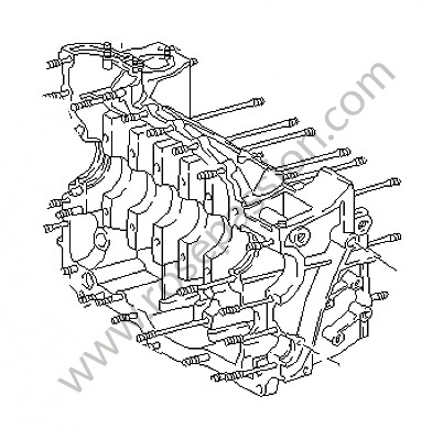 P30039 - Basamento motore per Porsche 911 Turbo / 911T / GT2 / 965 • 1985 • 3.3 turbo • Coupe • Cambio manuale 4 marce