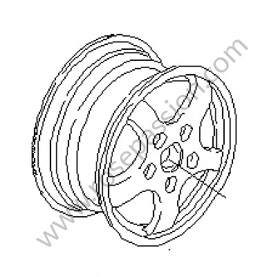 P34934 - Disc wheel for Porsche 964 / 911 Carrera 2/4 • 1991 • 964 carrera 2 • Coupe • Manual gearbox, 5 speed