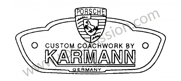 P354856 - PLAQUETTE pour Porsche 356a • 1956 • 1300 (506 / 2) • Cabrio a t1 • Boite manuelle 4 vitesses