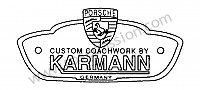 P354856 - PLAQUETTE pour Porsche 356C • 1964 • 2000 carrera gs (587 / 1) • Cabrio c • Boite manuelle 4 vitesses