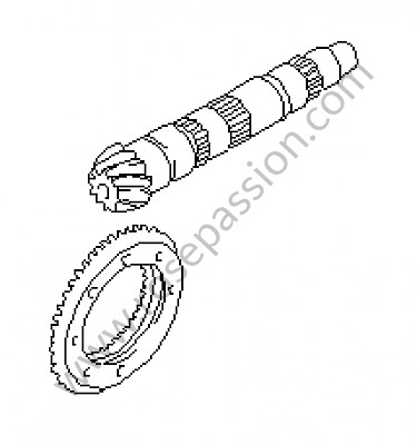 P4622 - Engrenagem anelar e eixo de pinhao para Porsche Boxster / 986 • 2000 • Boxster s 3.2 • Cabrio • Caixa manual 6 velocidades