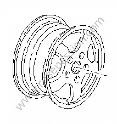 P47830 - Jante en alliage pour Porsche 928 • 1992 • 928 gts • Coupe • Boite auto