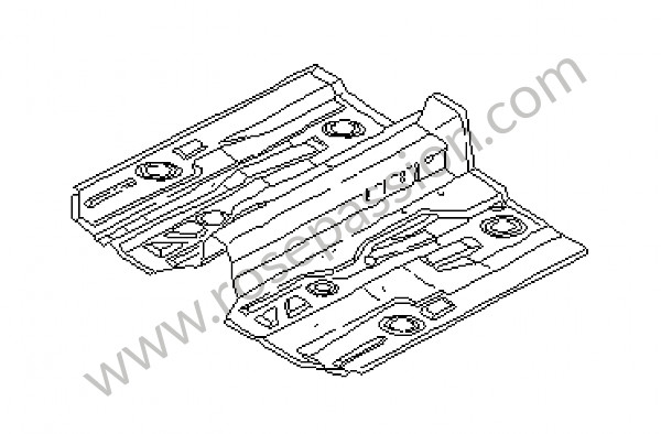 P48718 - Chapa do piso para Porsche Boxster / 986 • 2000 • Boxster 2.7 • Cabrio • Caixa automática
