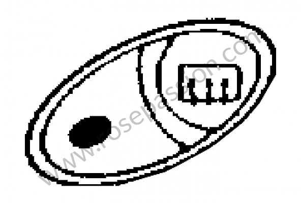 P50225 - Interrupteur de touche noir mat chauffage lunette AR rétroviseur extérieur pour Porsche Boxster / 986 • 2002 • Boxster s 3.2 • Cabrio • Boite manuelle 6 vitesses