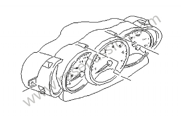 P50325 - Instrument cluster for Porsche Boxster / 986 • 1999 • Boxster 2.5 • Cabrio • Automatic gearbox