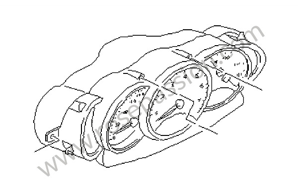P50441 - Combinatie van instrumenten voor Porsche Boxster / 986 • 2001 • Boxster 2.7 • Cabrio • Automatische versnellingsbak
