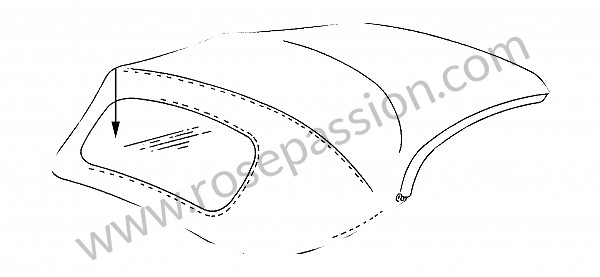 P554672 - 活动顶篷盖 带 后窗 为了 Porsche 356a • 1957 • 1600 (616 / 1 t2) • Speedster a t2