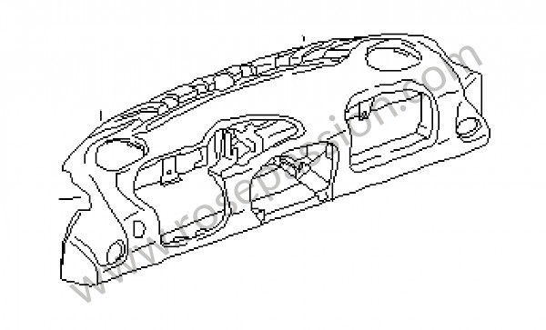 P62428 - Revestim. del salpicadero para Porsche 996 Turbo / 996T / 911 Turbo / GT2 • 2001 • 996 turbo gt2 • Coupe • Caja manual de 6 velocidades