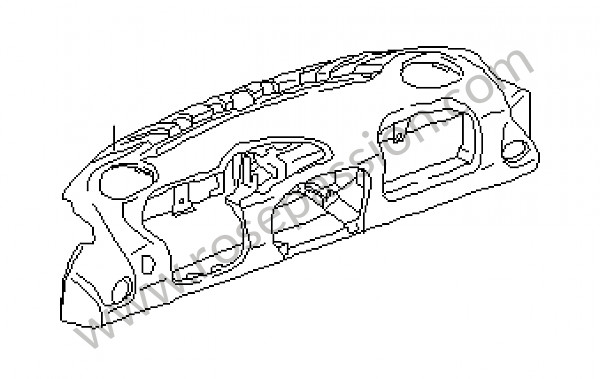 P62429 - Dashboard trim for Porsche 996 / 911 Carrera • 2003 • 996 carrera 4 • Cabrio • Manual gearbox, 6 speed