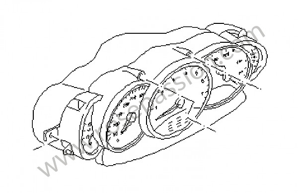 P66406 - Combinatie van instrumenten voor Porsche 996 / 911 Carrera • 2001 • 996 carrera 4 • Coupe • Manuele bak 6 versnellingen