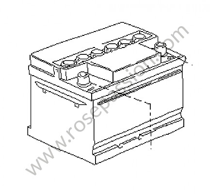 P70113 - Battery for Porsche 968 • 1995 • 968 • Cabrio • Manual gearbox, 6 speed