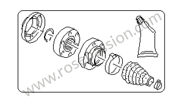 P76555 - Kit joint homocinétique pour Porsche Cayenne / 955 / 9PA • 2003 • Cayenne turbo • Boite auto