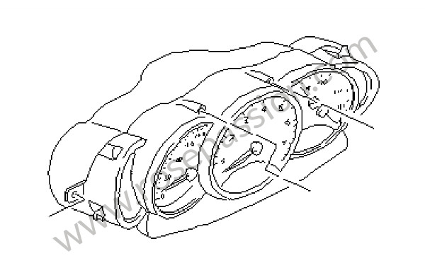 P85575 - Combinatie van instrumenten voor Porsche Boxster / 986 • 2002 • Boxster 2.7 • Cabrio • Automatische versnellingsbak