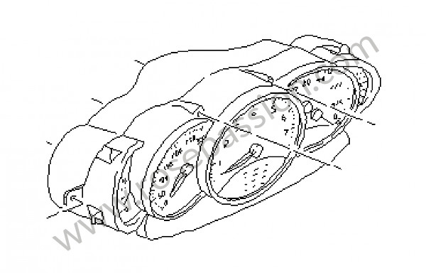 P85874 - Combinatie van instrumenten voor Porsche 996 / 911 Carrera • 2002 • 996 carrera 2 • Targa • Manuele bak 6 versnellingen