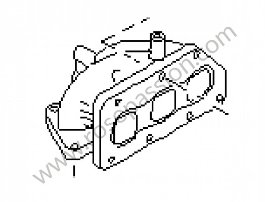 P92099 - Uitlaatcollector voor Porsche Cayenne / 955 / 9PA • 2004 • Cayenne v6 • Manuele bak 6 versnellingen