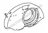 P9458 - Carter de ventilation pour Porsche 356B T6 • 1963 • 1600 (616 / 1 t6) • Coupe reutter b t6 • Boite manuelle 4 vitesses