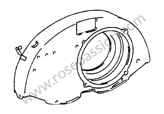 P9458 - Carter de ventilation pour Porsche 356B T6 • 1963 • 1600 super 90 (616 / 7 t6) • Coupe karmann b t6 • Boite manuelle 4 vitesses